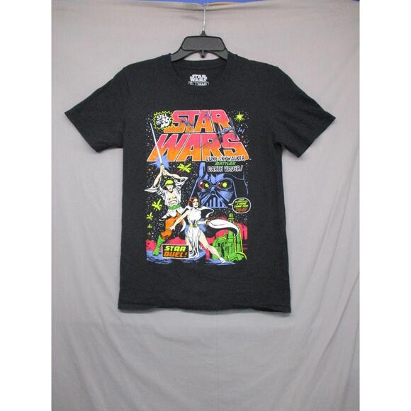 Mad Engine Black Star Wars Graphic Tee T-Shirt Unisex Size Small - Picture 2 of 8